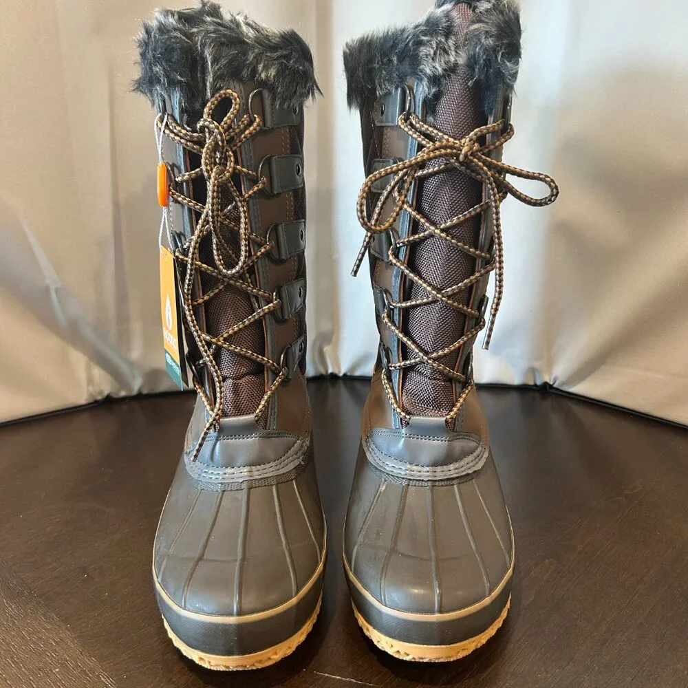 Sporto‎ NWB Deal Women's Waterproof Duck Boot, Chocolate Brown 9